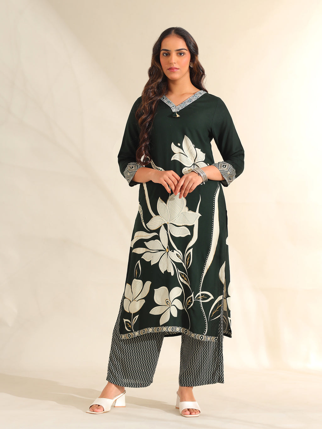Zara Emerald Lily Kurta Set
