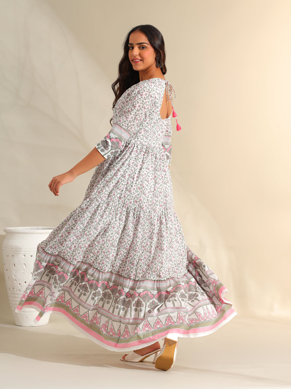 Mihika Tiered Floral Maxi Dress