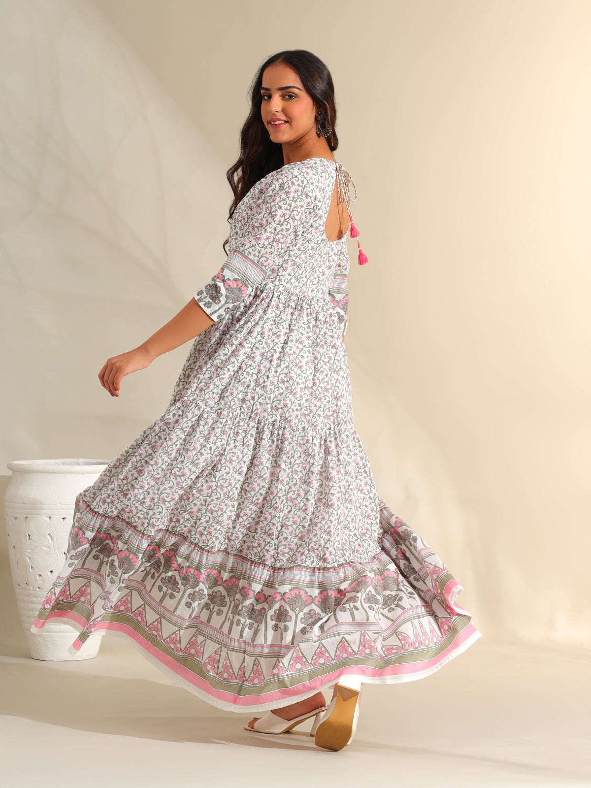 Mihika Tiered Floral Maxi Dress