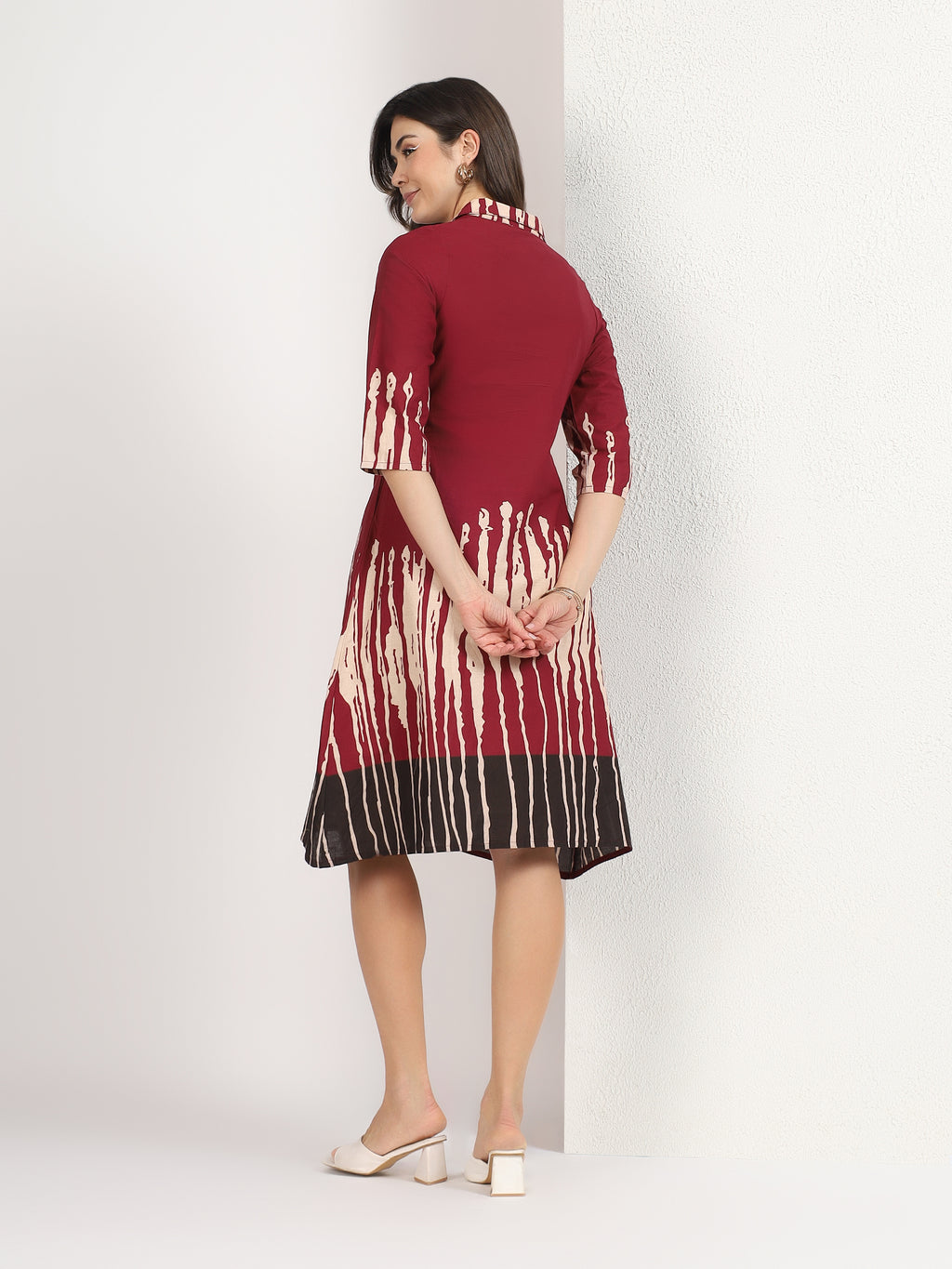 Mamicha Maroon Dress
