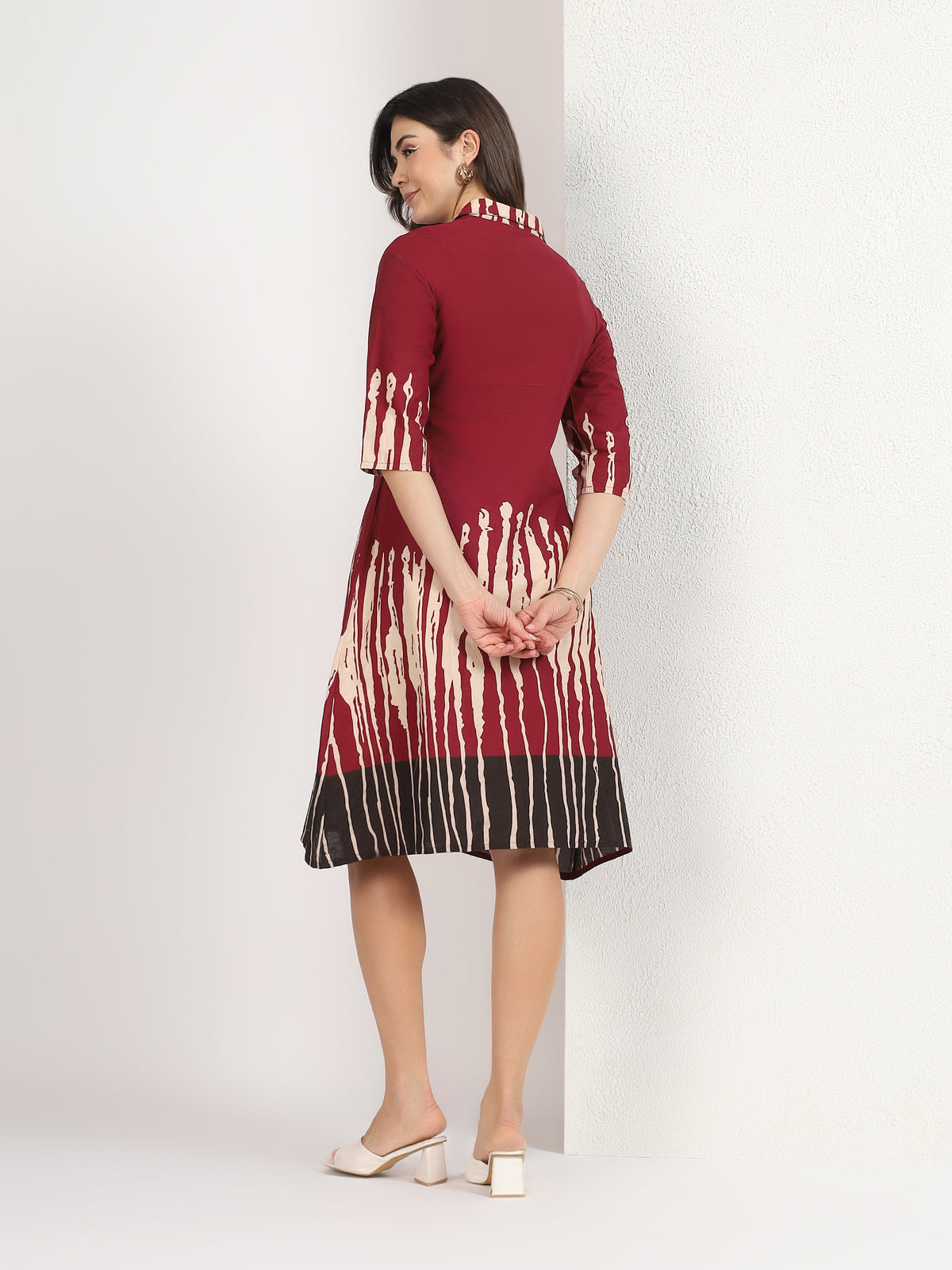 Mamicha Maroon Dress