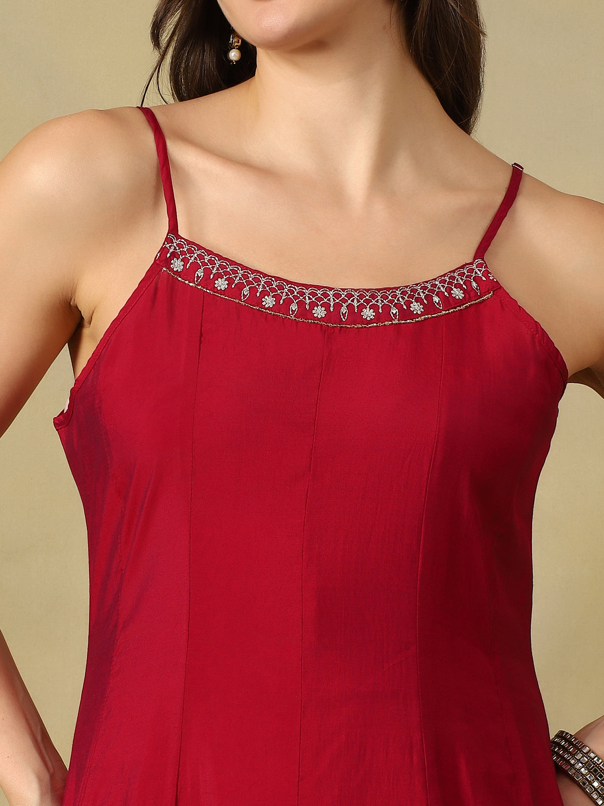 Mamicha Maroon Ethnic Set