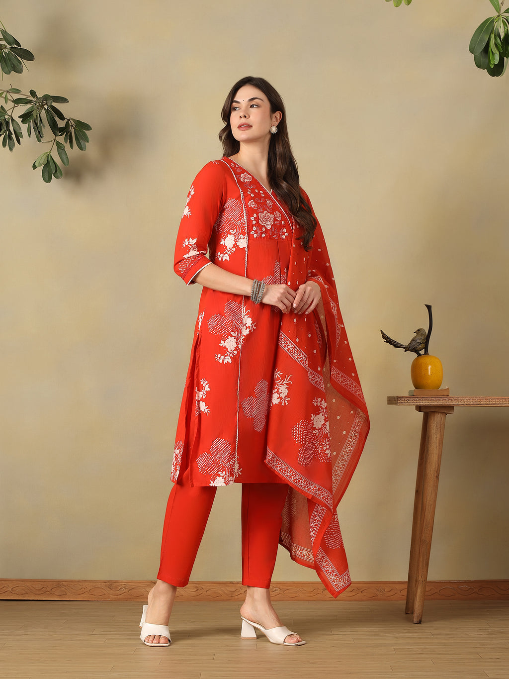 Mamicha Orange Ethnic Set