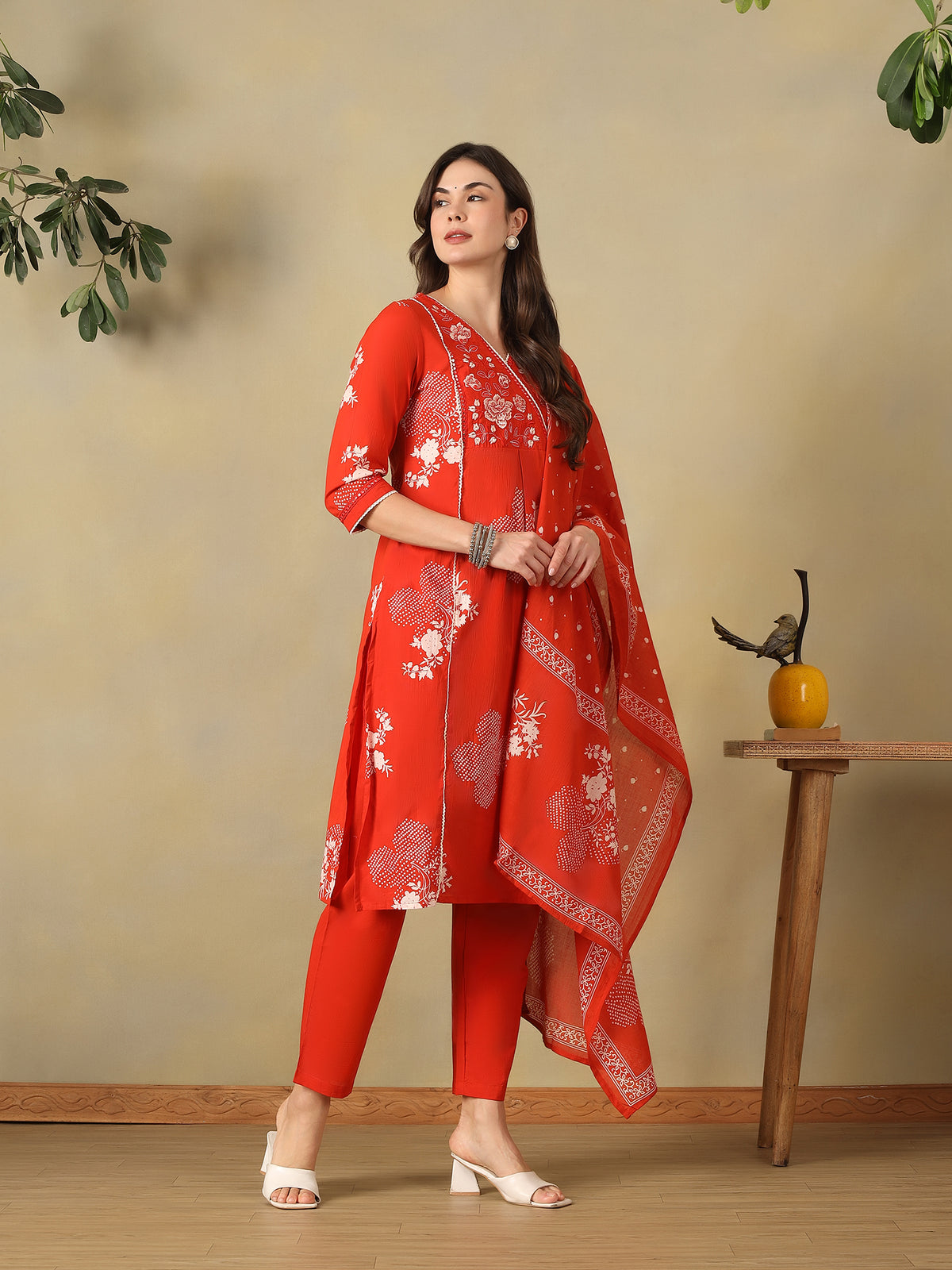 Mamicha Orange Ethnic Set