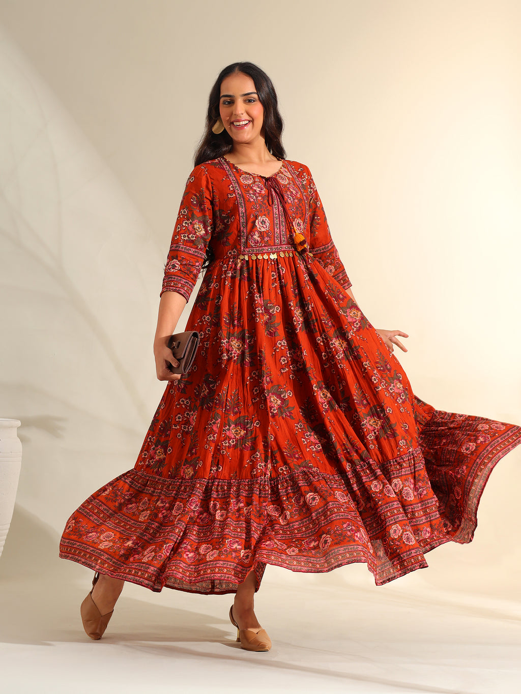 Vanya Rust Meadow Dress