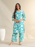 Kavya Deep Sea Floral Kurta Set