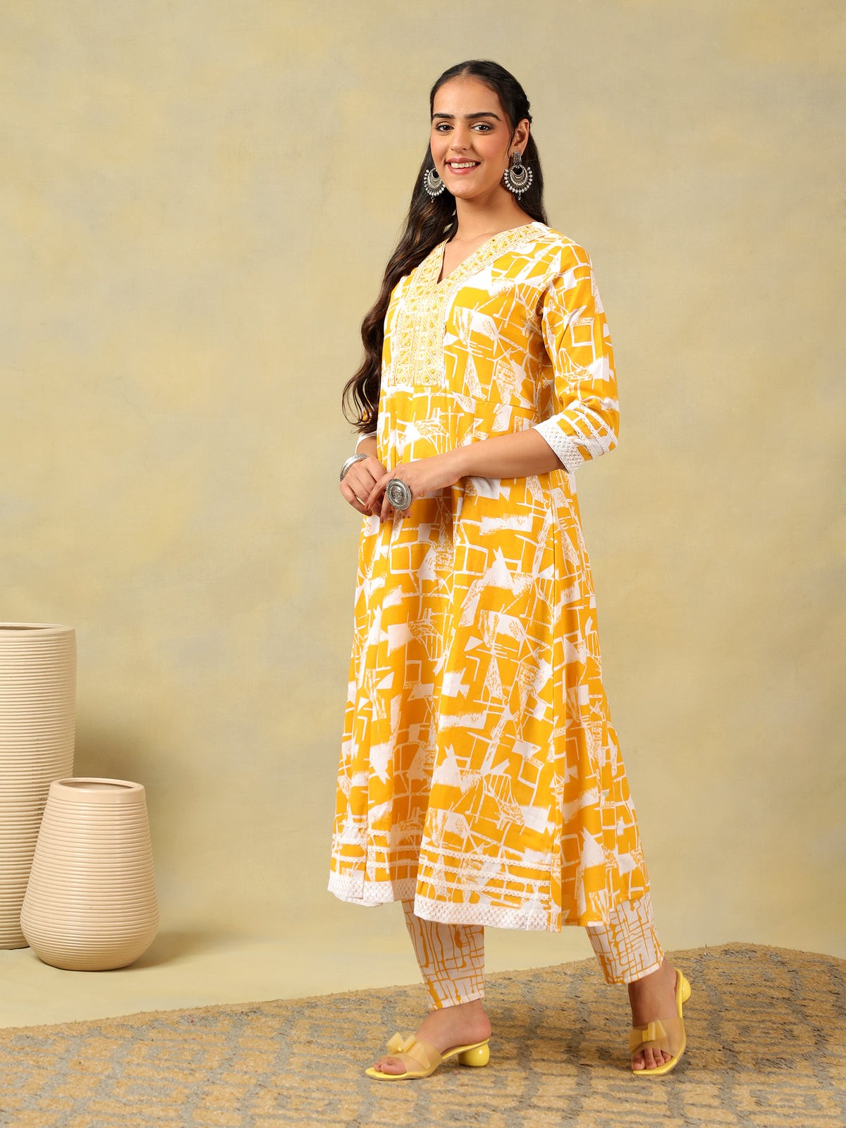 Jiya Radiant Abstract Anarkali Suit Set