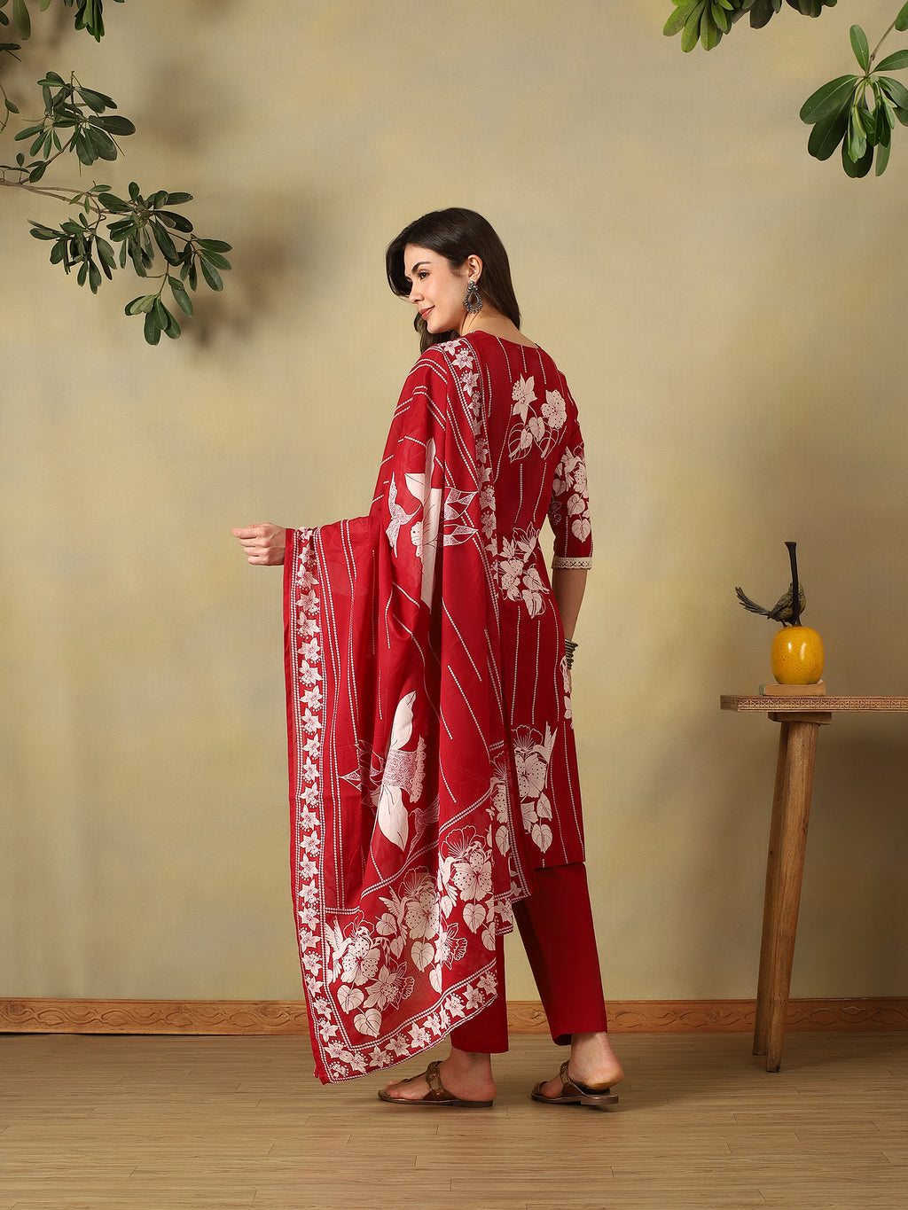 Mamicha Maroon Ethnic Set