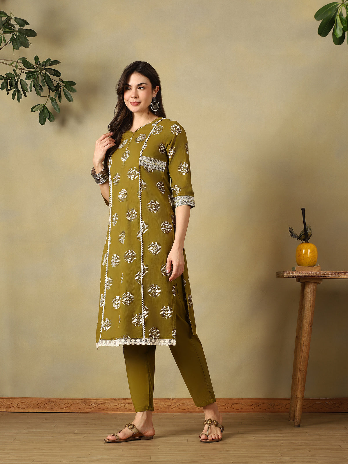Mamicha Olive Ethnic Set