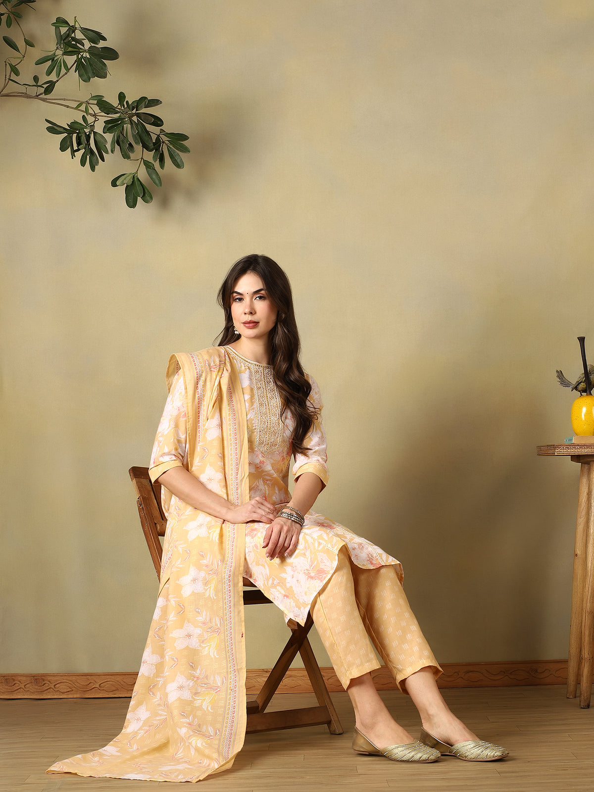 Mamicha Mustard Ethnic Set