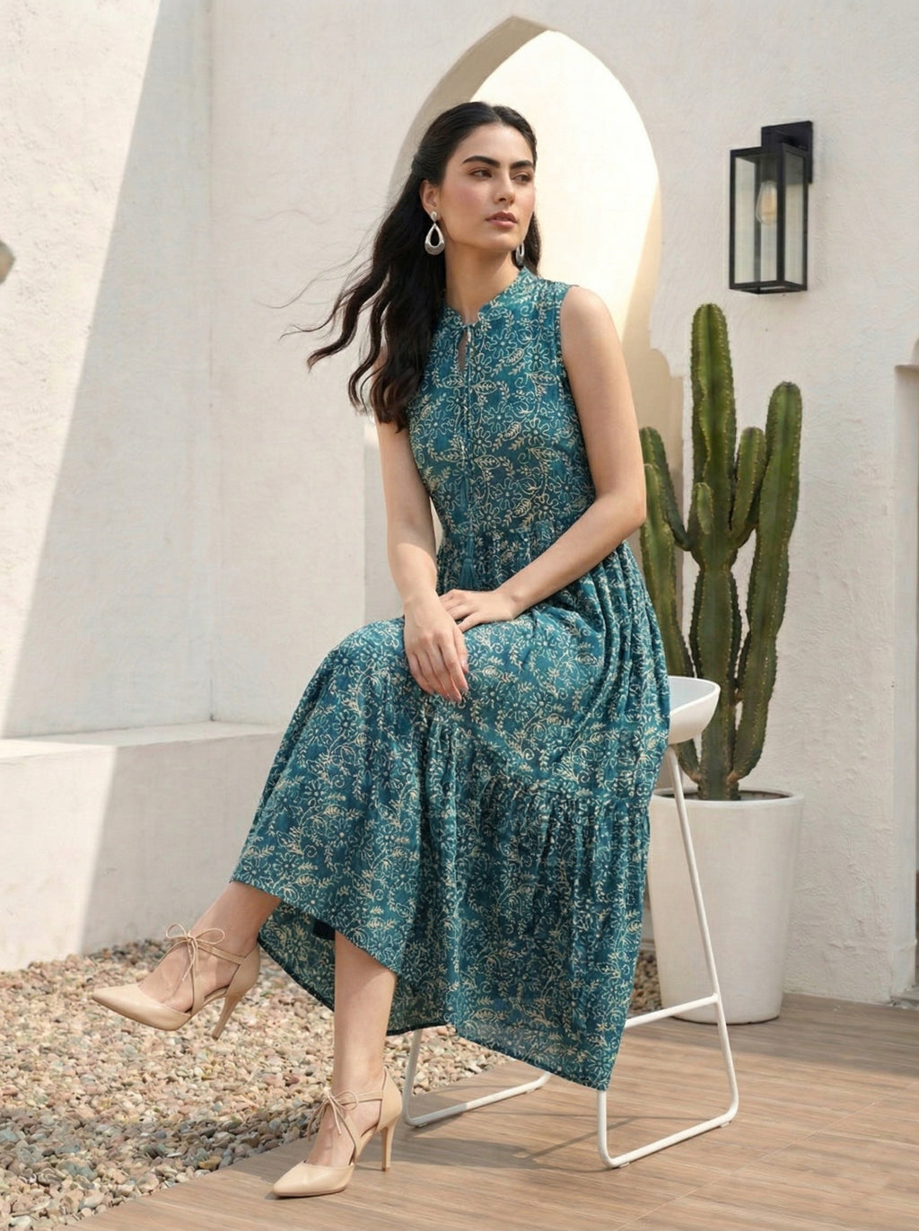 Teal Dress - Sleeveless