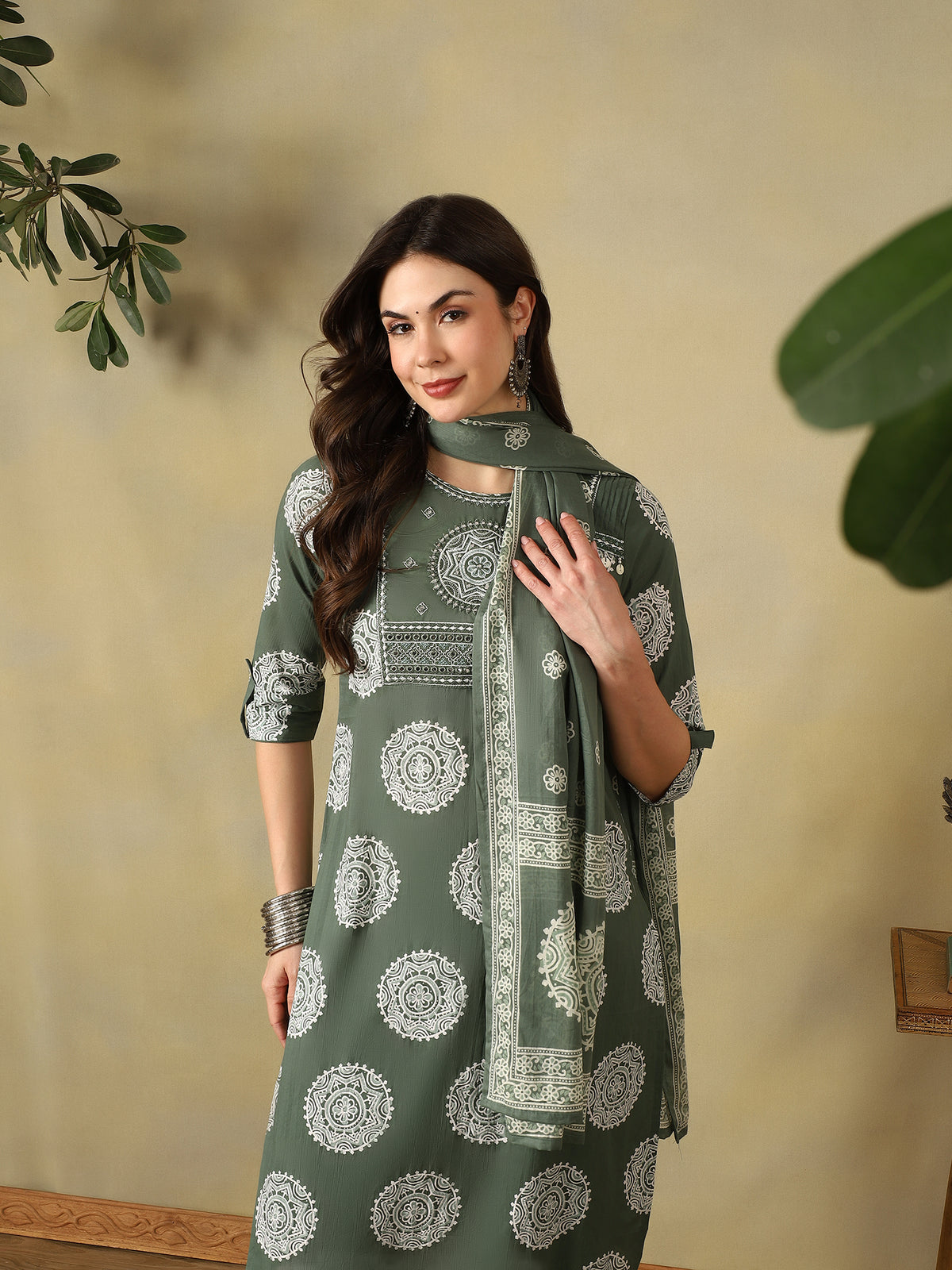 Mamicha Olive Ethnic Set