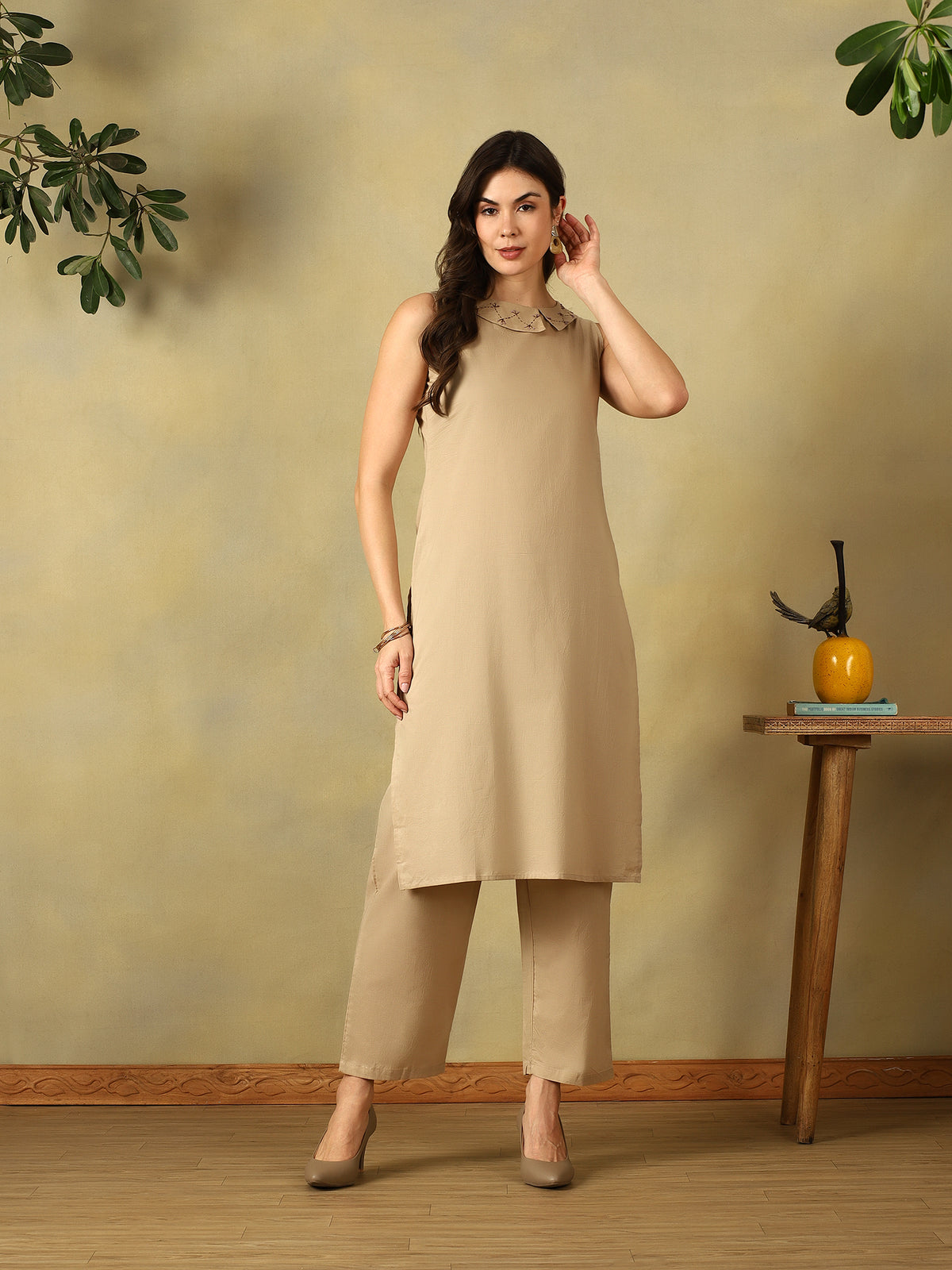 Mamicha Beige Kurta Set