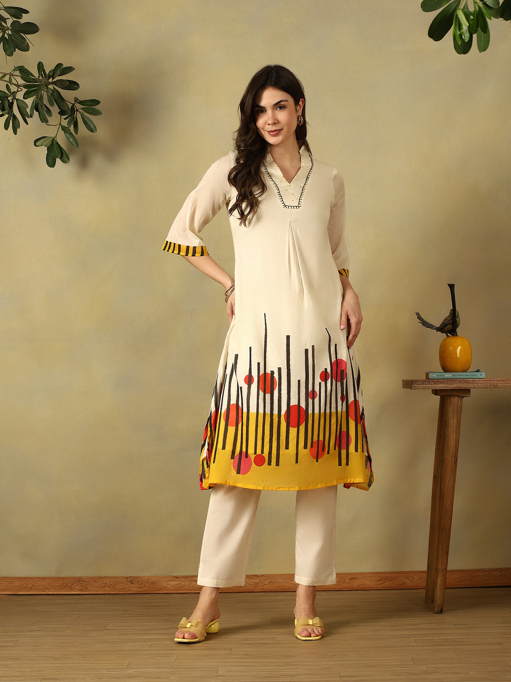 Mamicha Cream Kurta Set