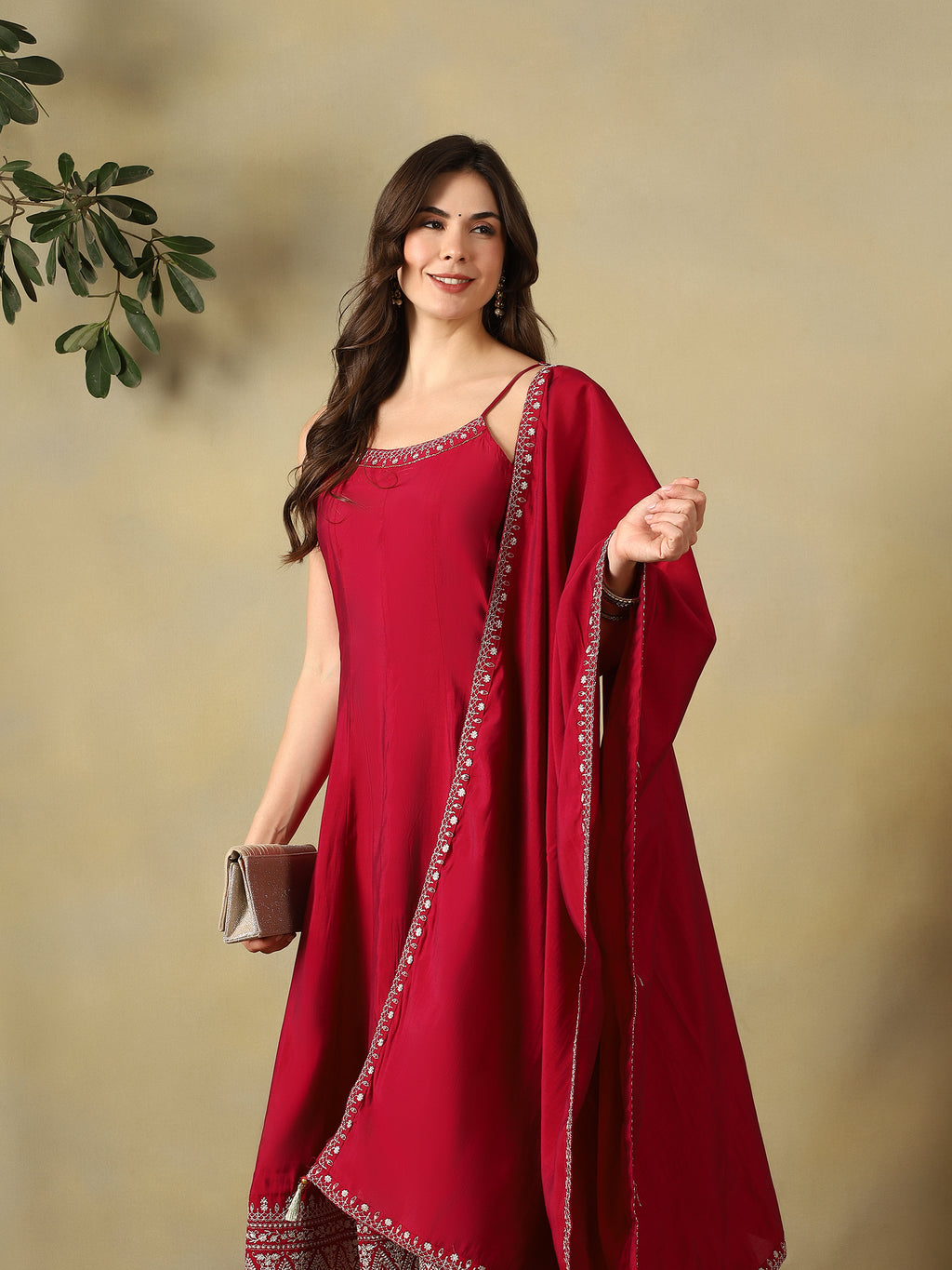 Mamicha Maroon Ethnic Set