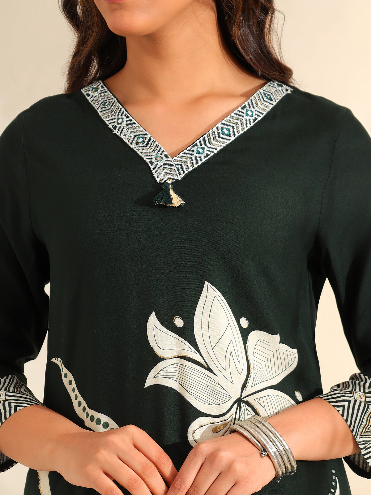 Zara Emerald Lily Kurta Set