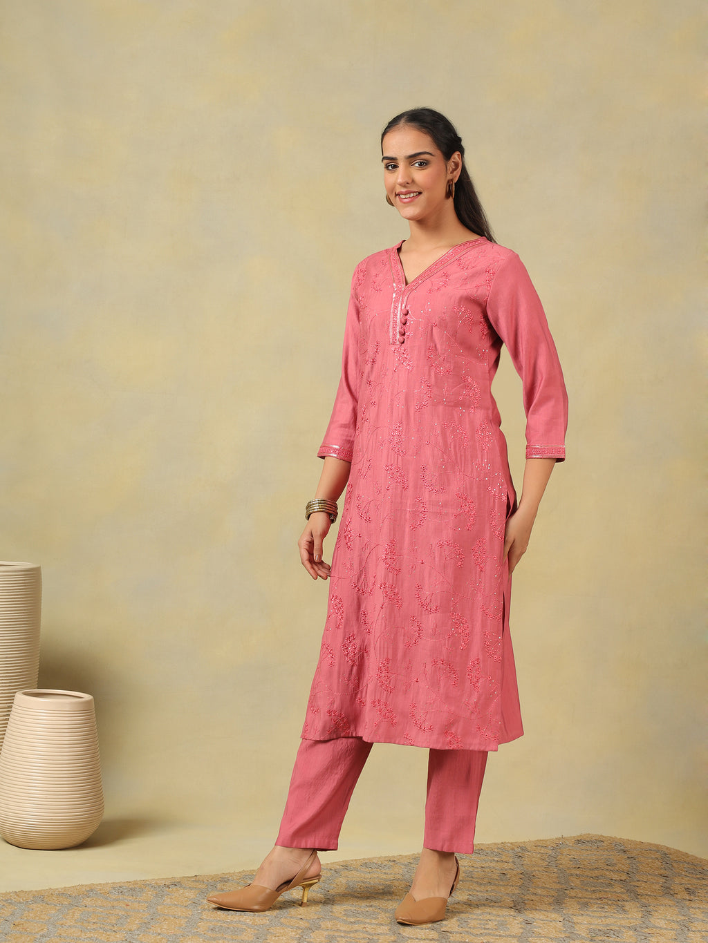 Keya Rose-Sequin Suit Set