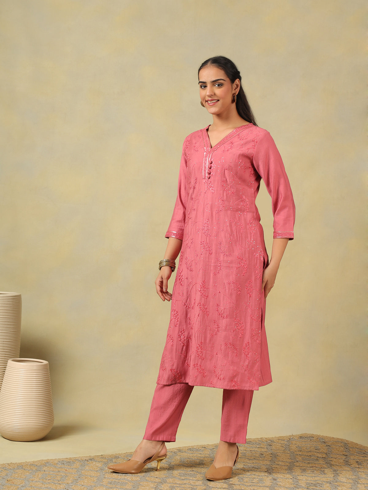 Keya Rose-Sequin Suit Set