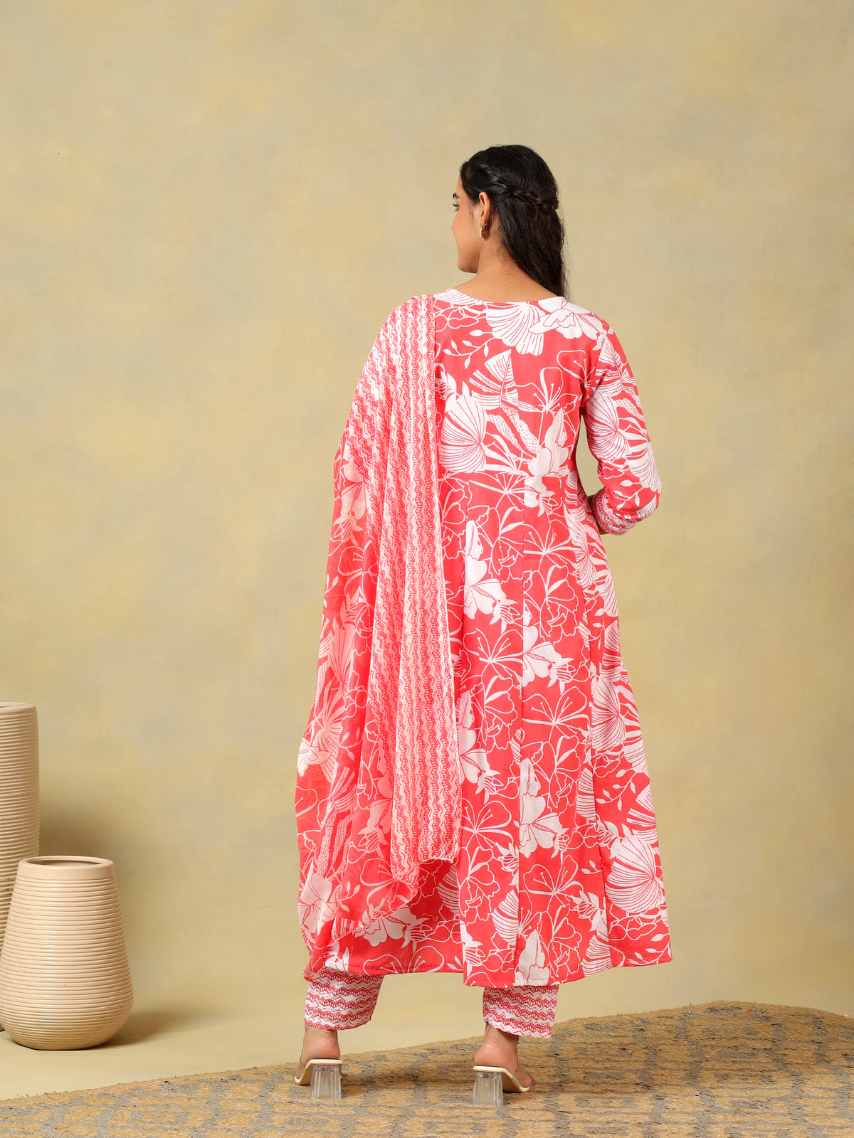 Zoya Lush Floral Anarkali Suit Set