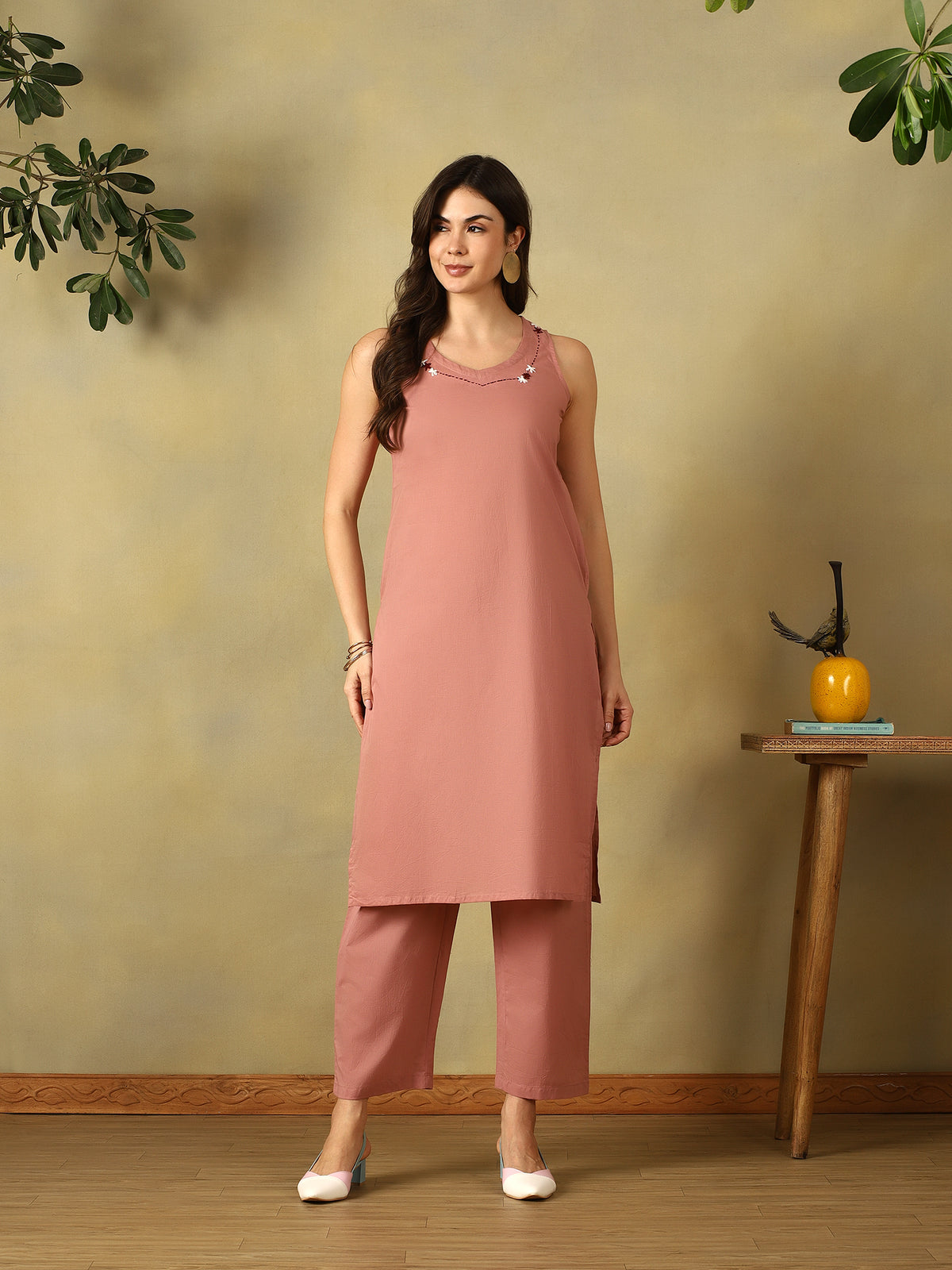 Mamicha Peach Kurta Set