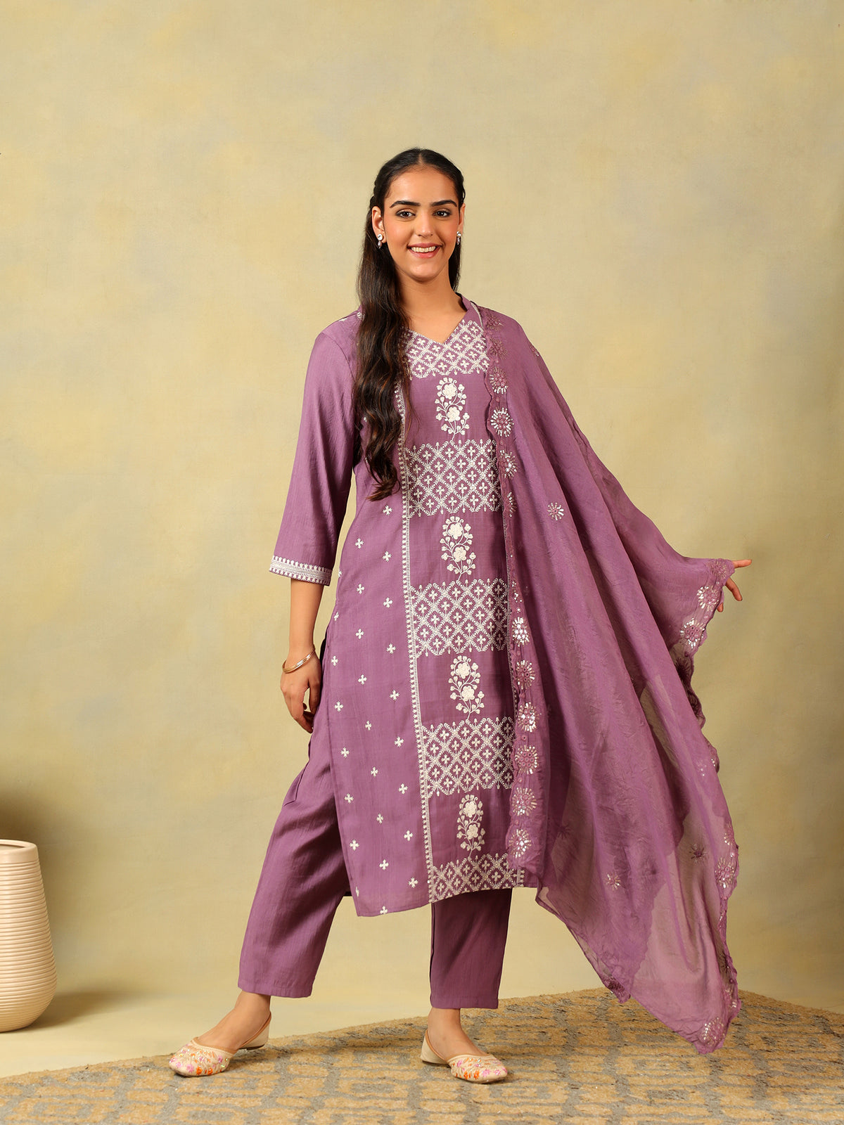 Lavanya Mauve Suit Set