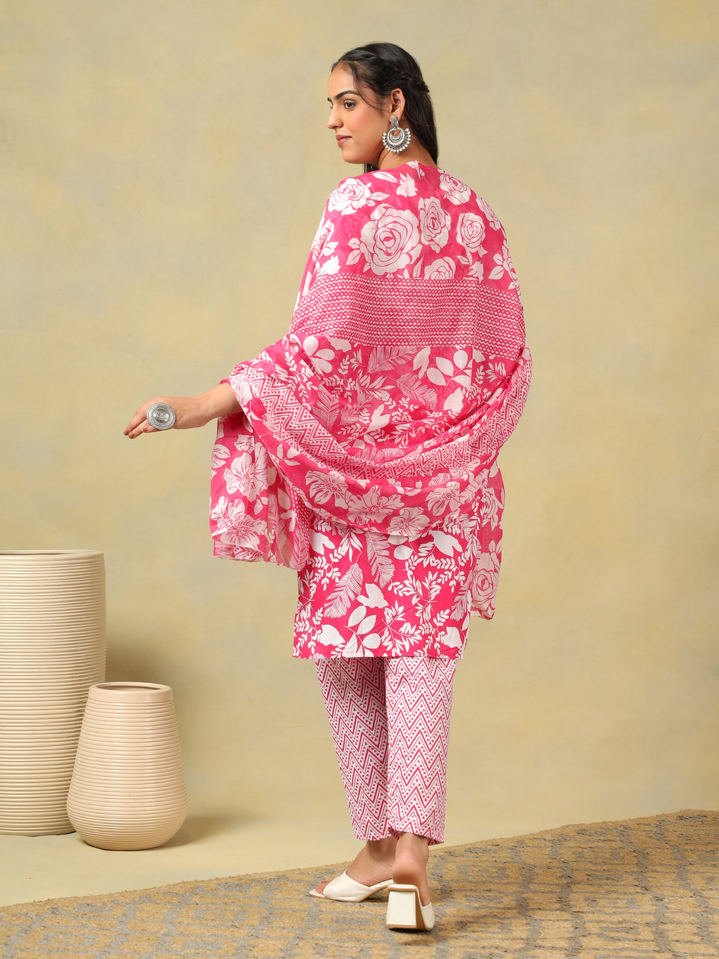 Meher Floral Block Print Kurta Set