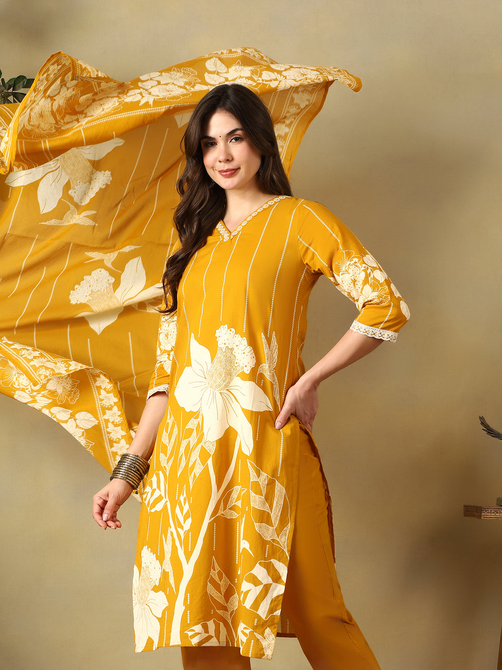Mamicha Mustard Ethnic Set