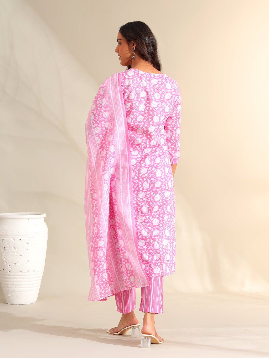 Ruhi Rose-Vine Tulip Suit Set