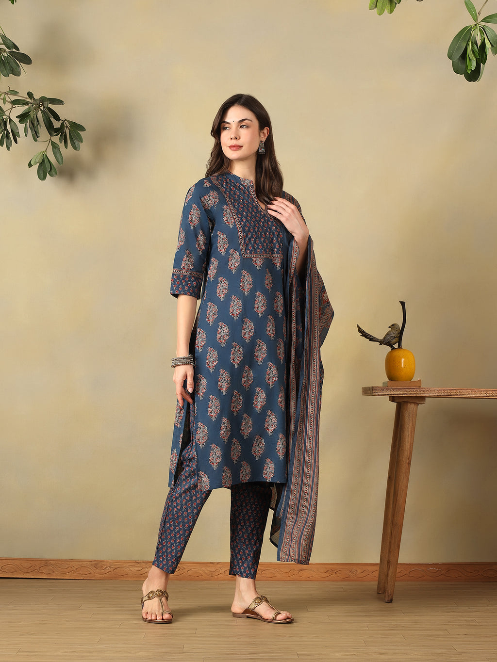 Mamicha Navy Blue Ethnic Set