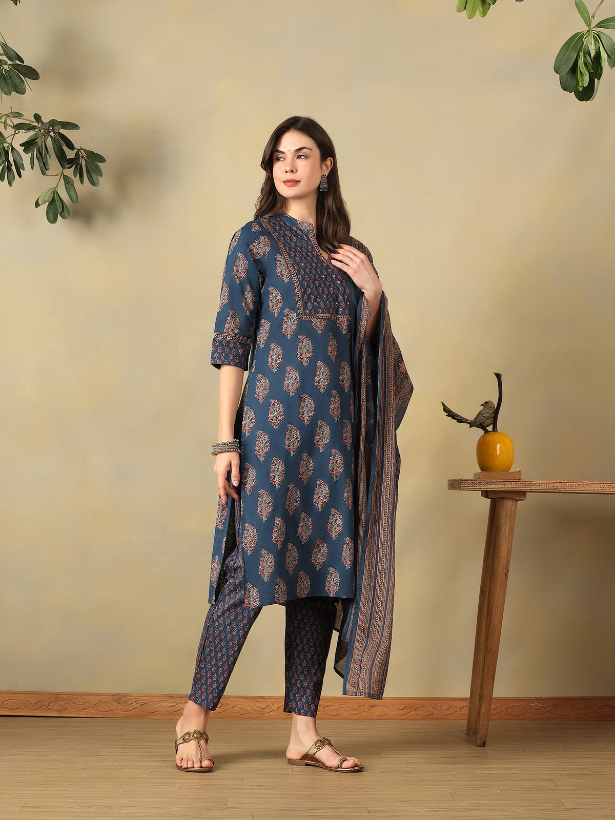 Mamicha Navy Blue Ethnic Set