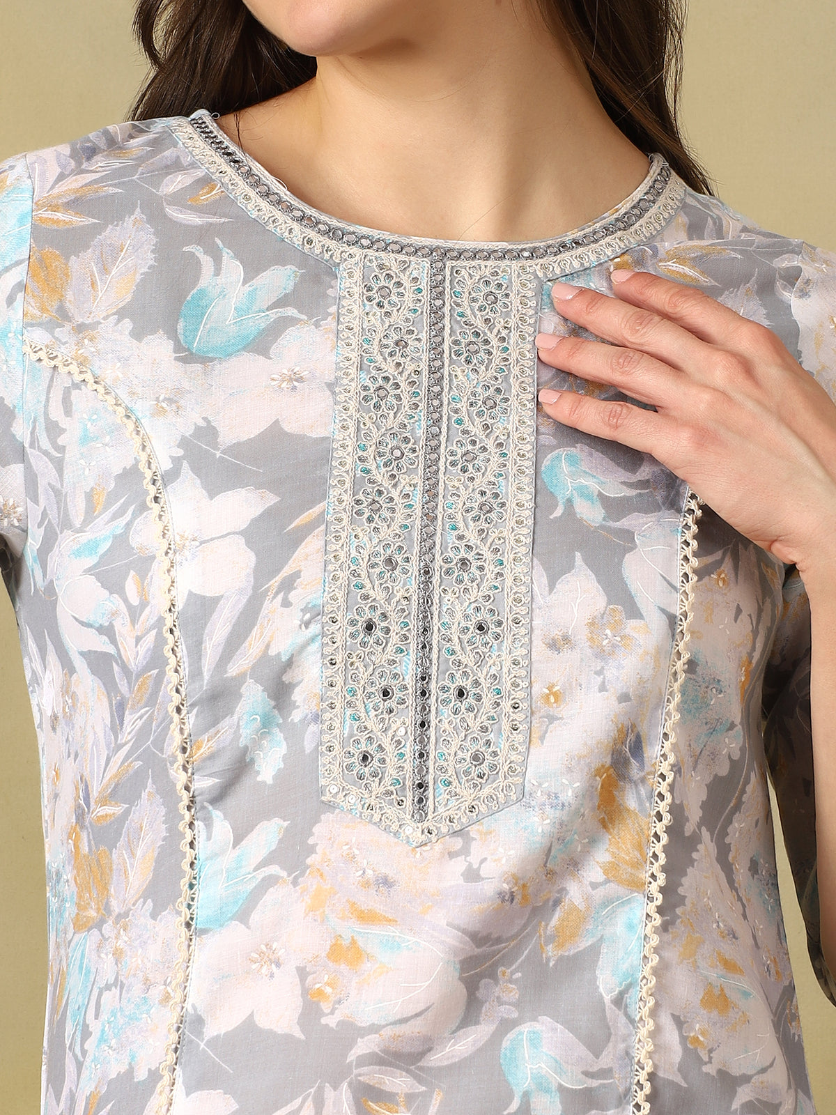 Mamicha Blue Ethnic Set