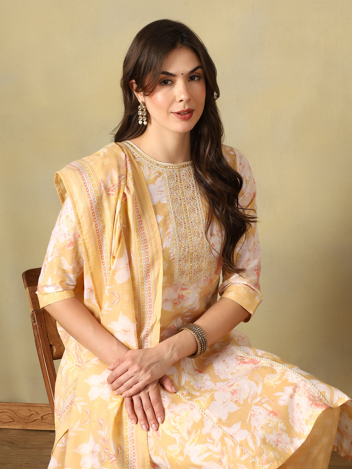 Mamicha Mustard Ethnic Set