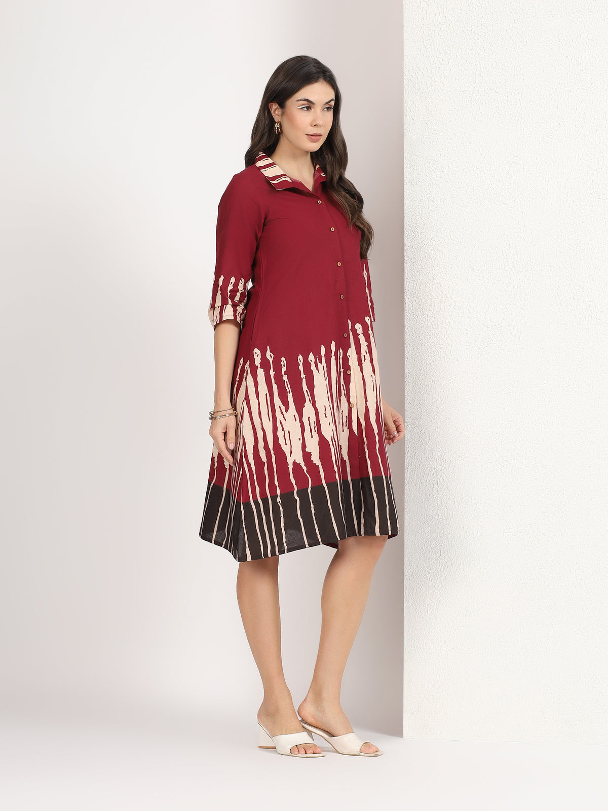 Mamicha Maroon Dress
