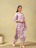 Myra Lavender Leaf Suit Set