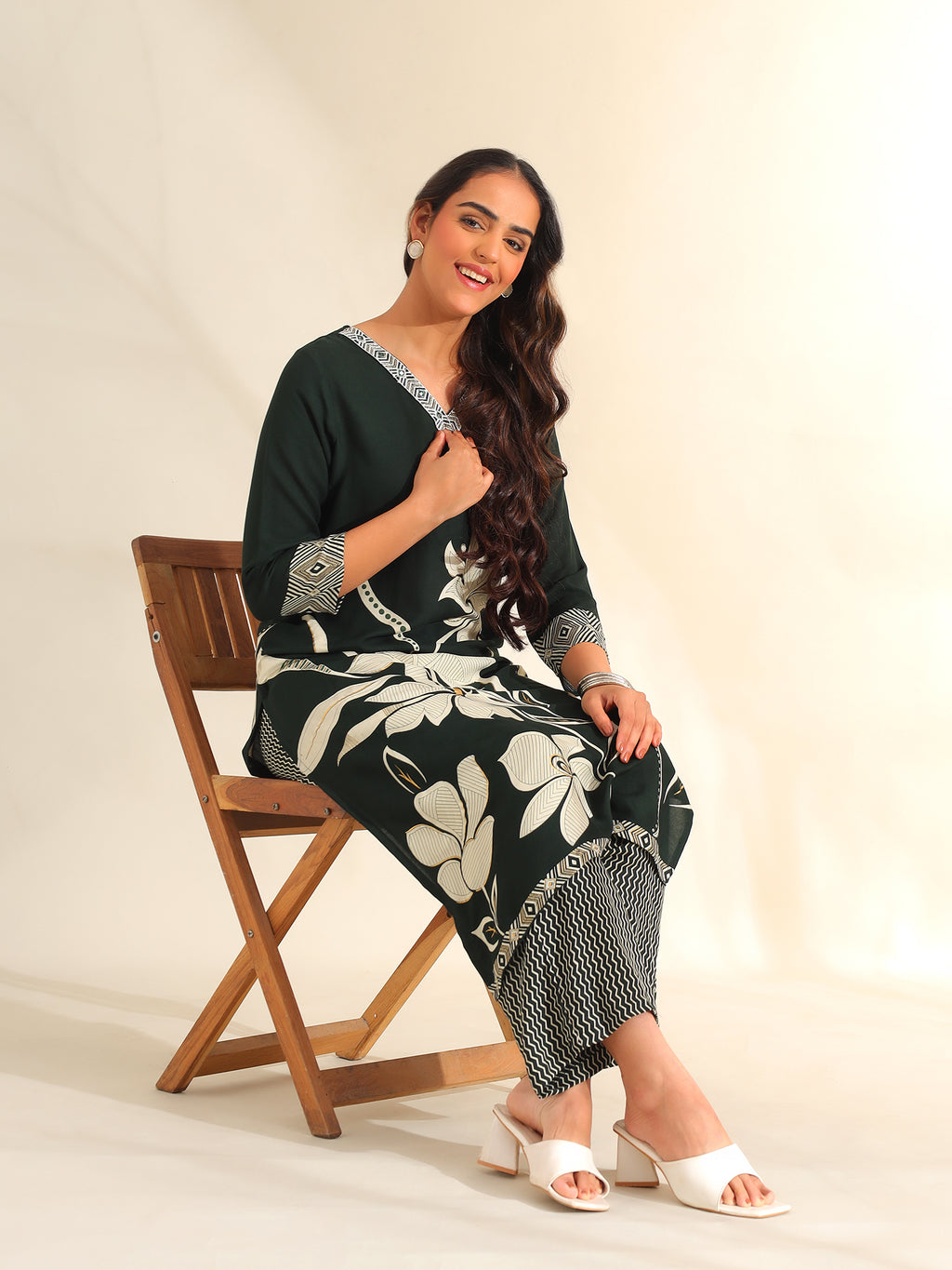 Zara Emerald Lily Kurta Set