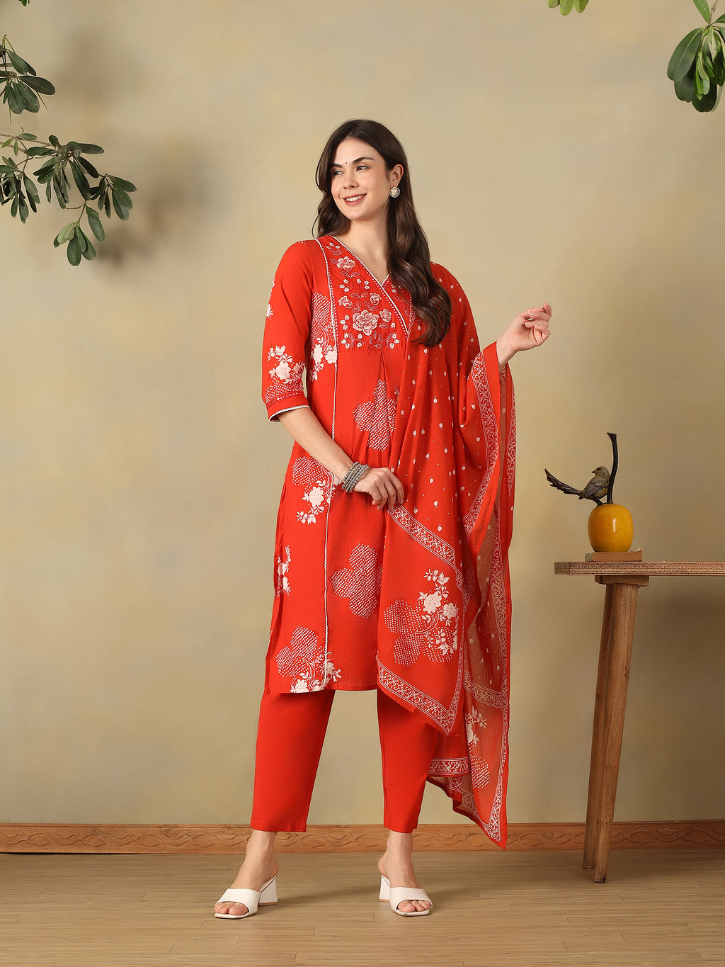 Mamicha Orange Ethnic Set