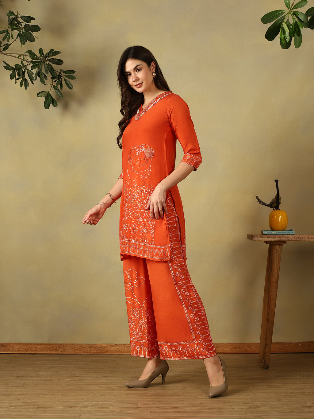 Mamicha Orange Kurta Set