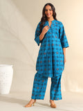 Reet Peacock Geometric Kurta Set