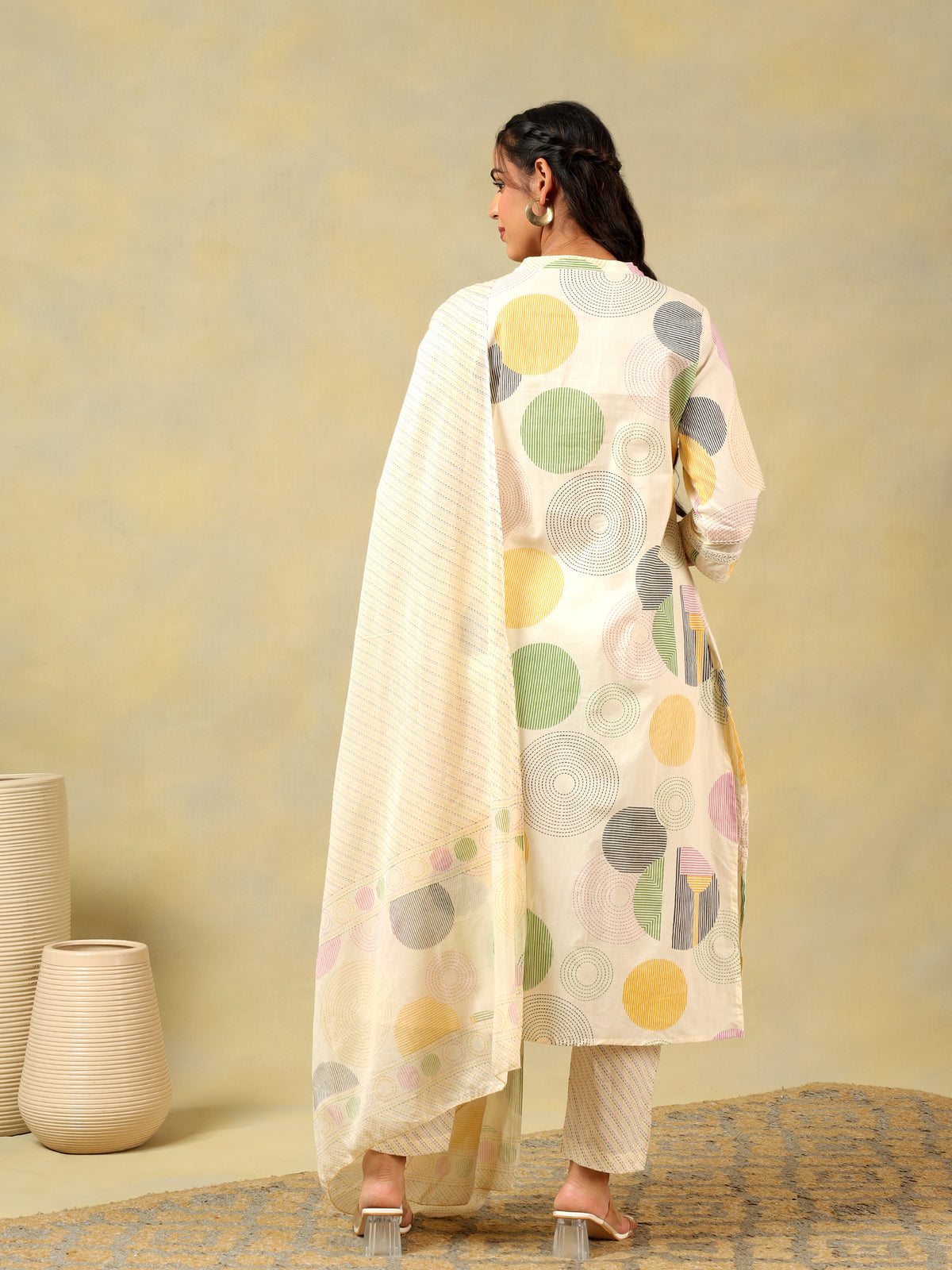 Tara Pastel Orb Print Suit Set