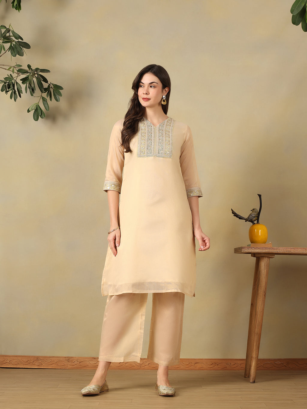 Mamicha Cream Kurta Set