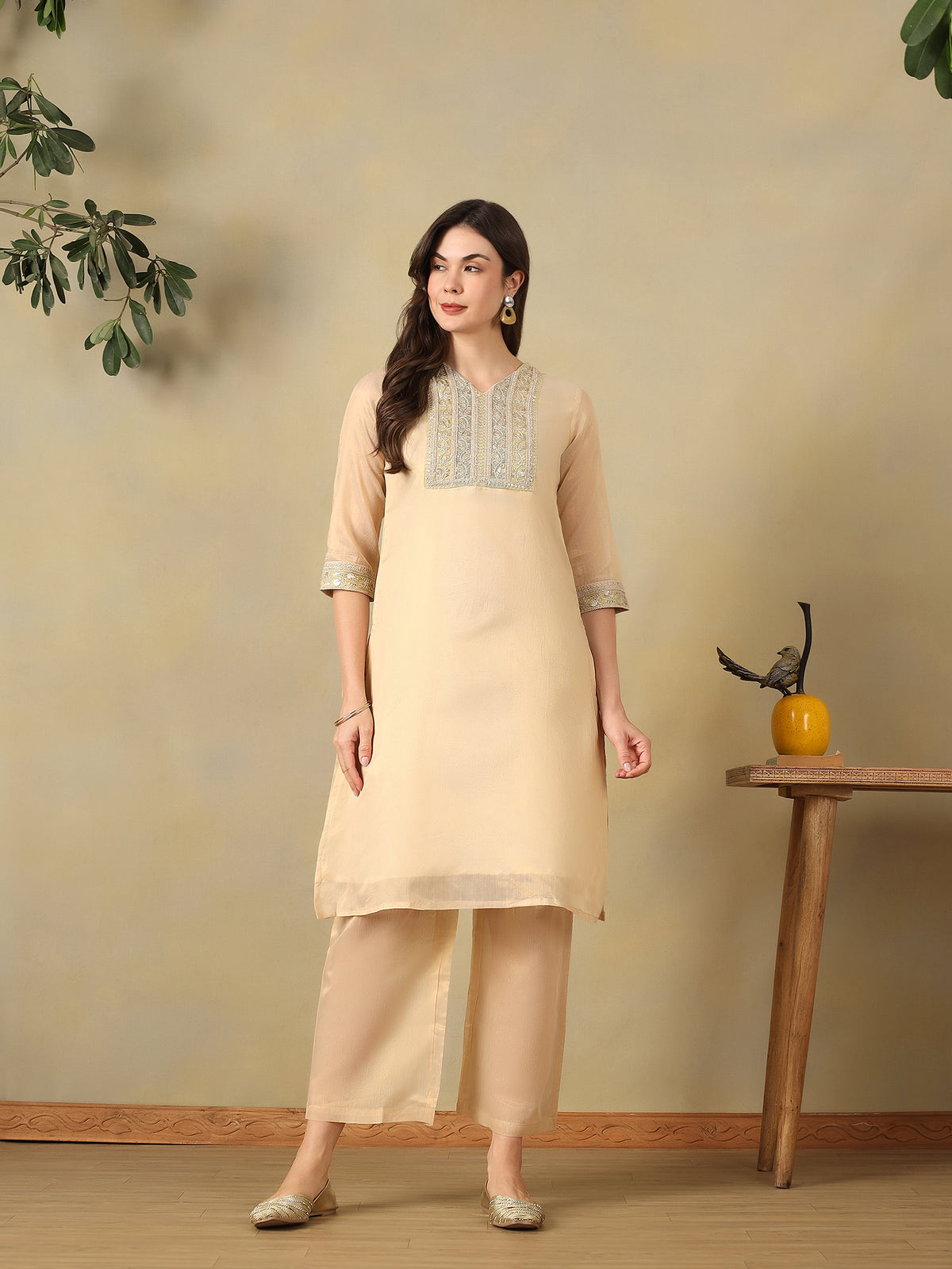 Mamicha Cream Kurta Set