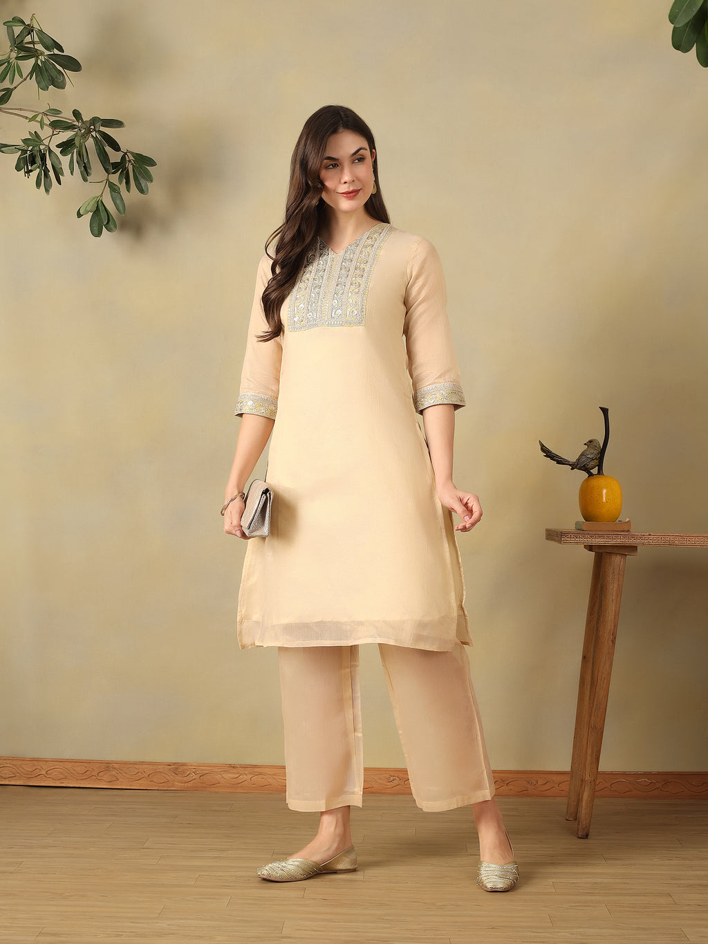 Mamicha Cream Kurta Set