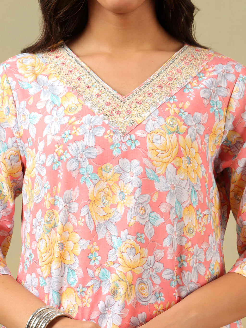 Kyra Peach Blossom Suit Set