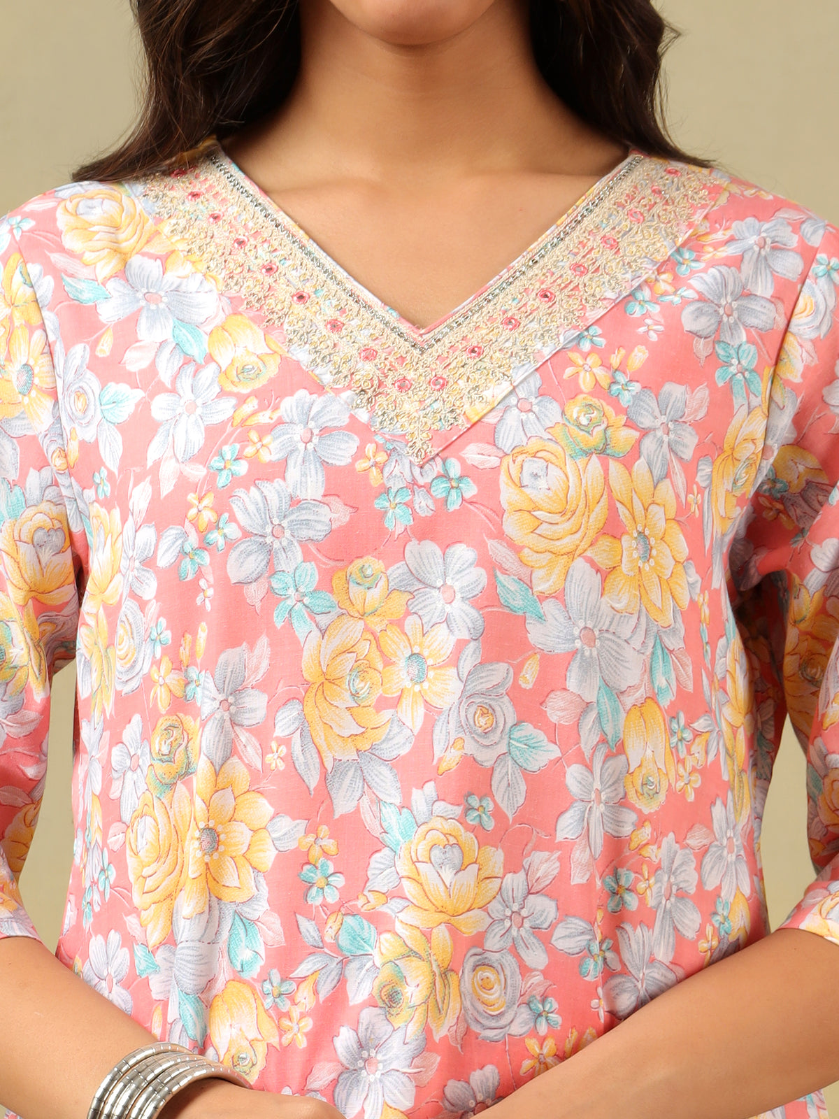 Kyra Peach Blossom Suit Set