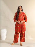 Reva Rust Geometric Kurta Set