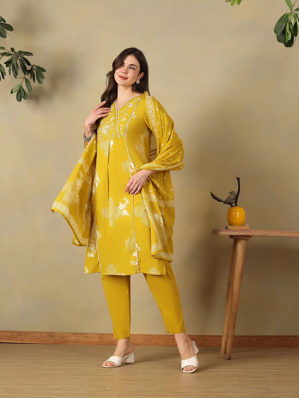 Mamicha Mustard Ethnic Set