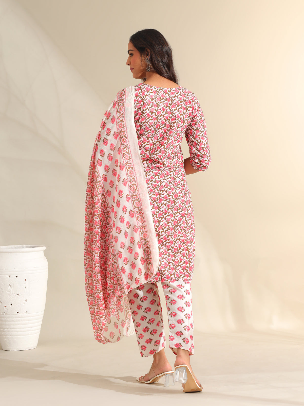 Avni Floral Booti Block Print Kurta Set