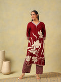 Ishani Maroon Lily Kurta Set