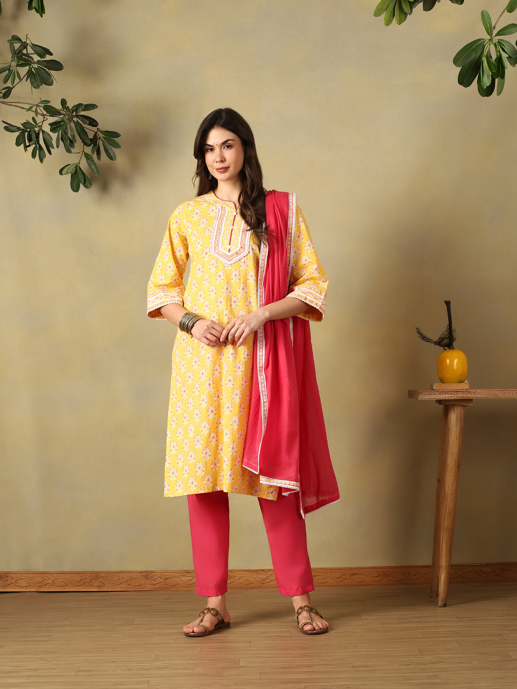 Mamicha Mustard Ethnic Set