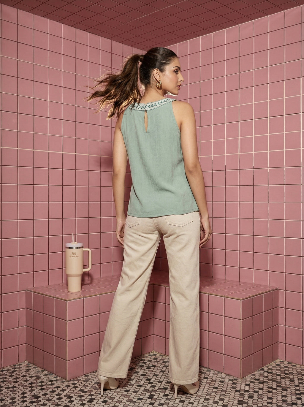 Light Blue Top - Sleeveless